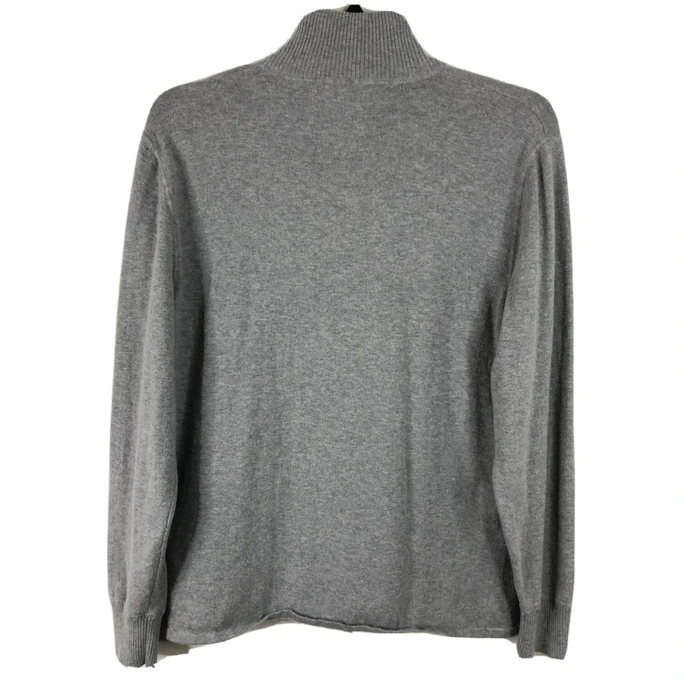 The‎ North Face Men's Medium M Gray 1/4 Zip Pullover Sweater EUC